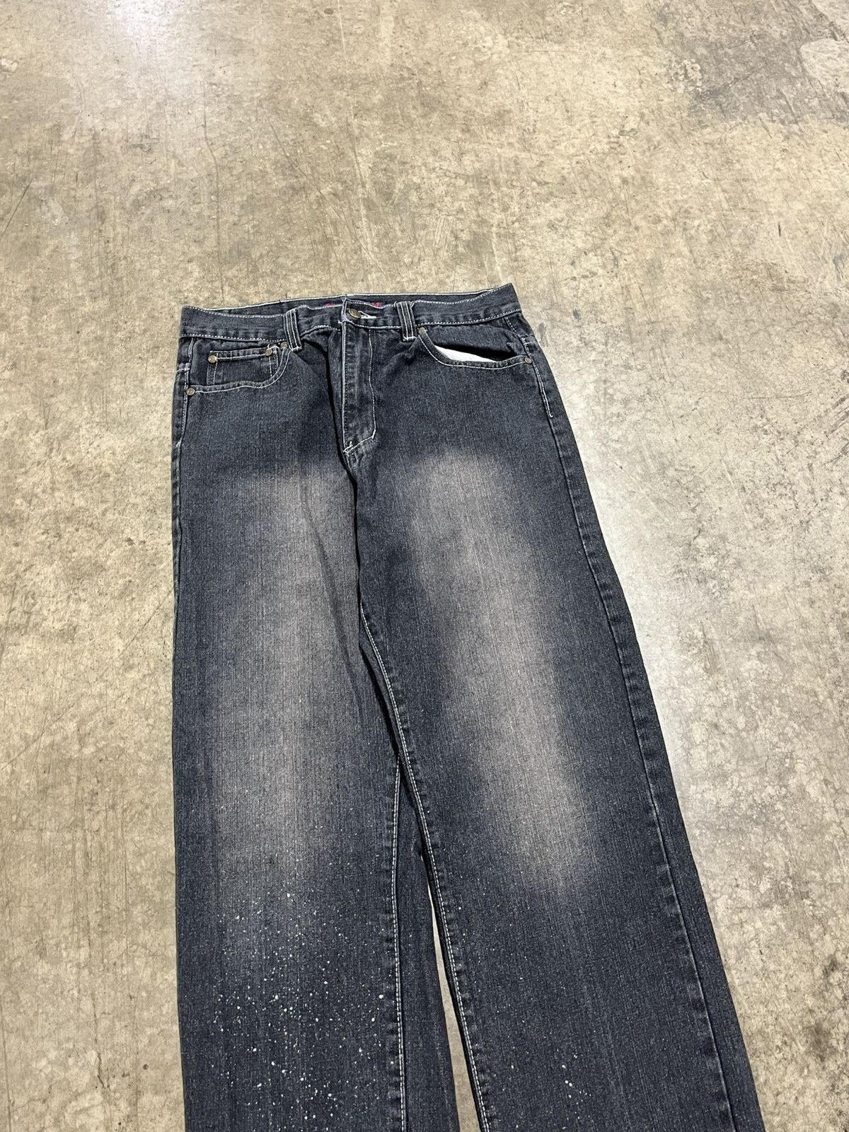 Southpole × Vintage Y2k baggy fit wide leg faded black denim skater hype rare Size US 34 / EU 50 - 7 Thumbnail
