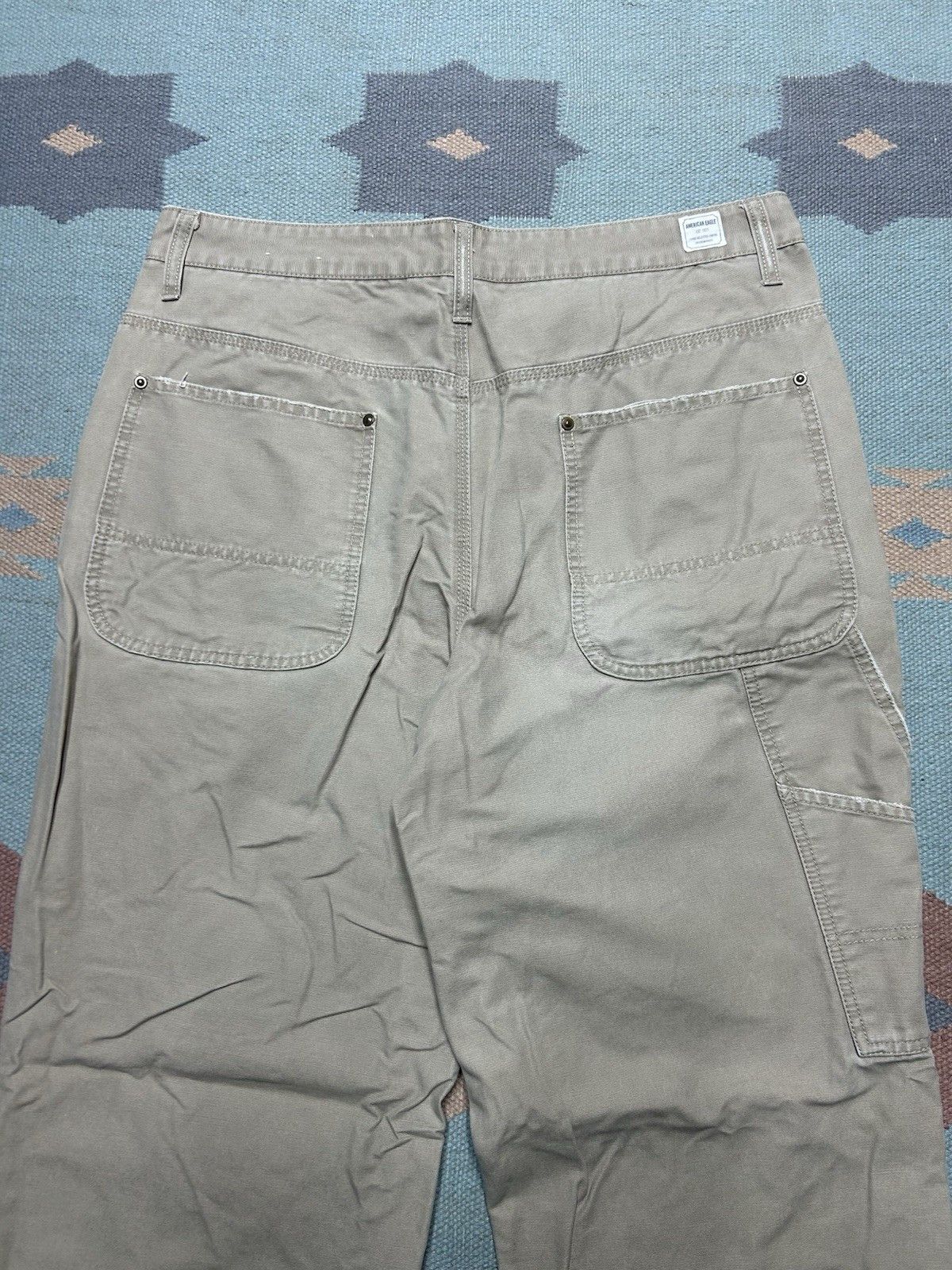 Vintage American Eagle canvas carpenter pants baggy skate y2k 34x31 Size US 34 / EU 50 - 3 Thumbnail
