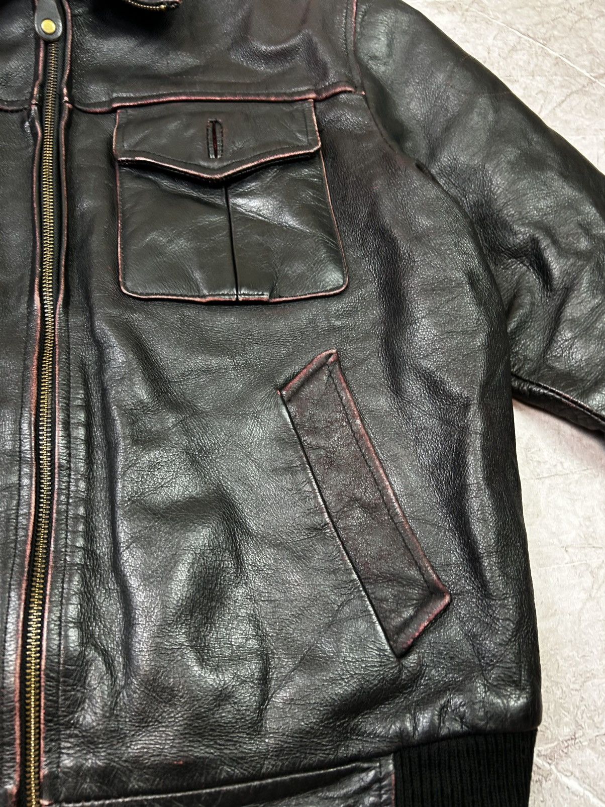 Japanese Brand Vintage washed avant garde leather jacket Size US S / EU 44-46 / 1 - 3 Thumbnail