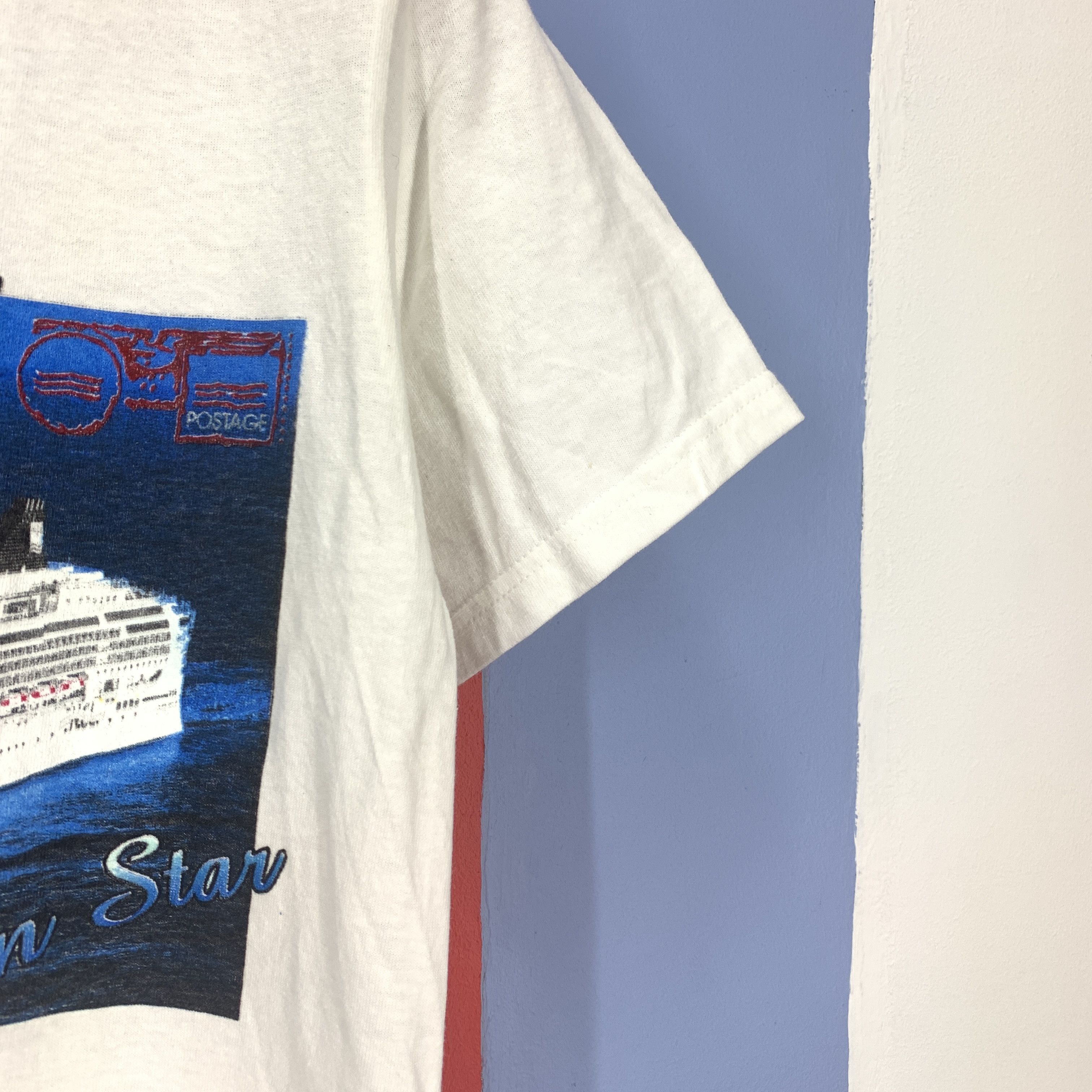 Delta 90s Vintage NORWEGIAN STAR Crew Neck T Shirt #1821/08 Size US S / EU 44-46 / 1 - 4 Thumbnail