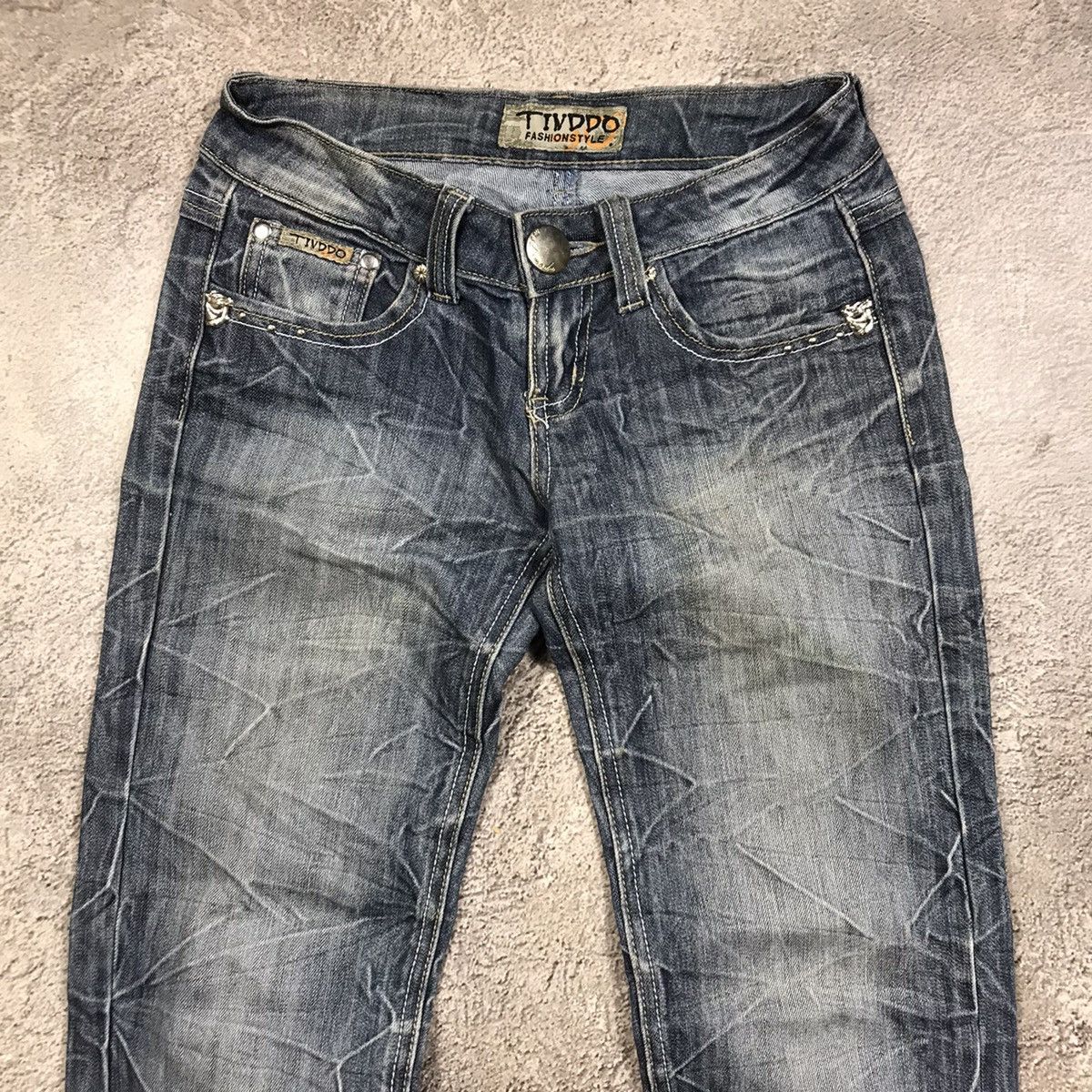 Vintage Vintage Y2K Distressed Flared Jeans Grunge Skate Relaxed 26 Size 26" / US 2 / IT 38 - 2 Thumbnail