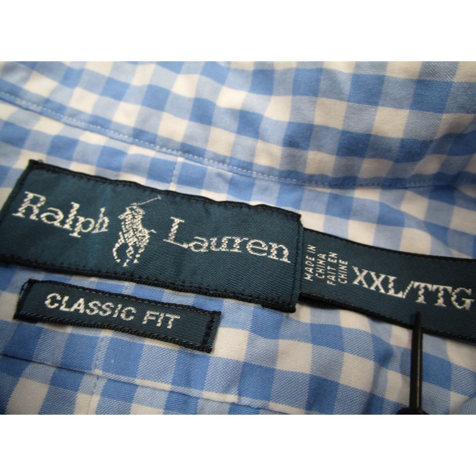 Ralph Lauren VINTAGE Ralph Lauren Shirt Mens 2XL Blue Check Button-Up Polo? Size US XXL / EU 58 / 5 - 2 Thumbnail