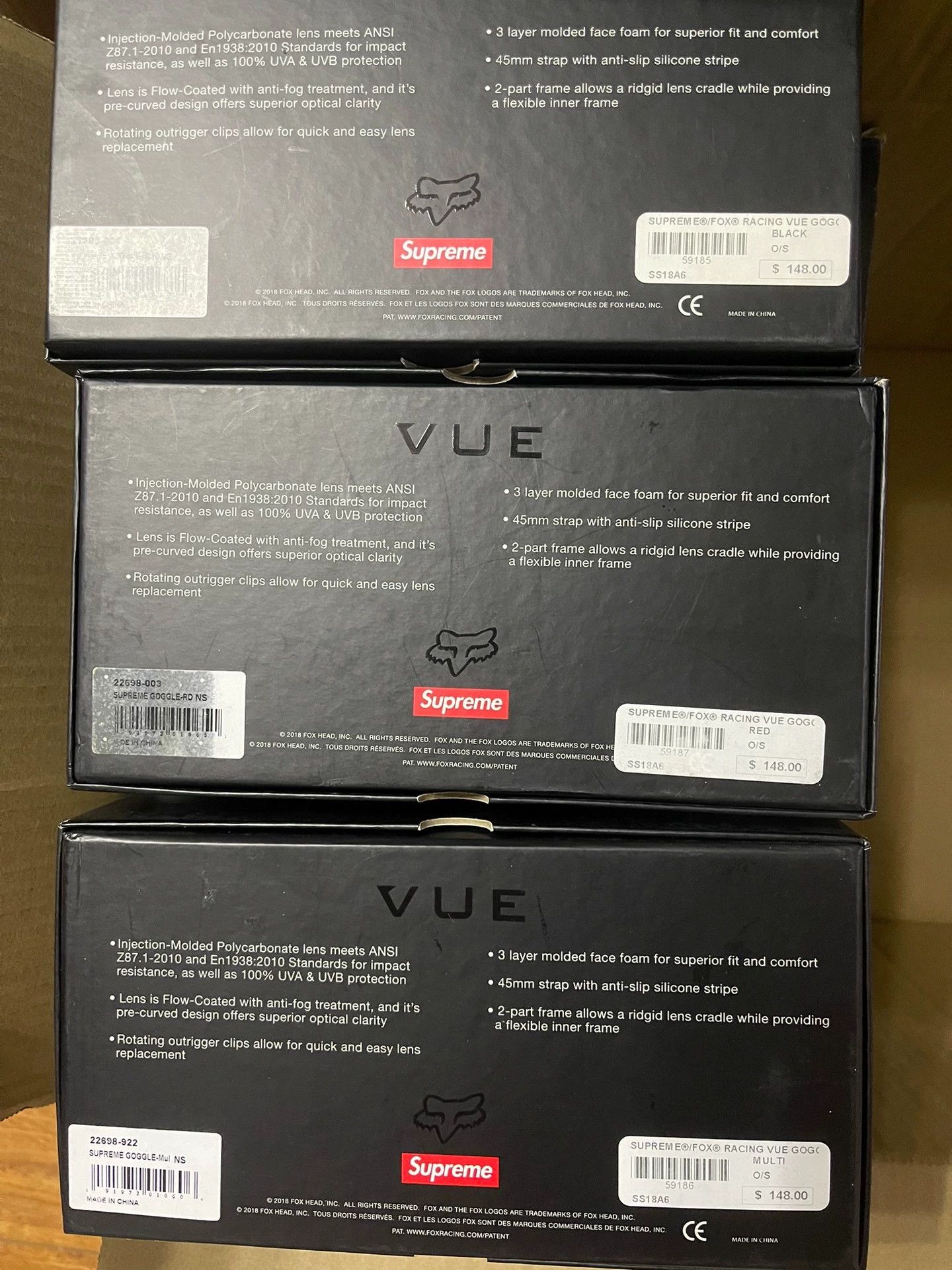 Supreme Supreme Fox Racing 18ss Goggles Black New Boxed Size ONE SIZE - 7 Thumbnail