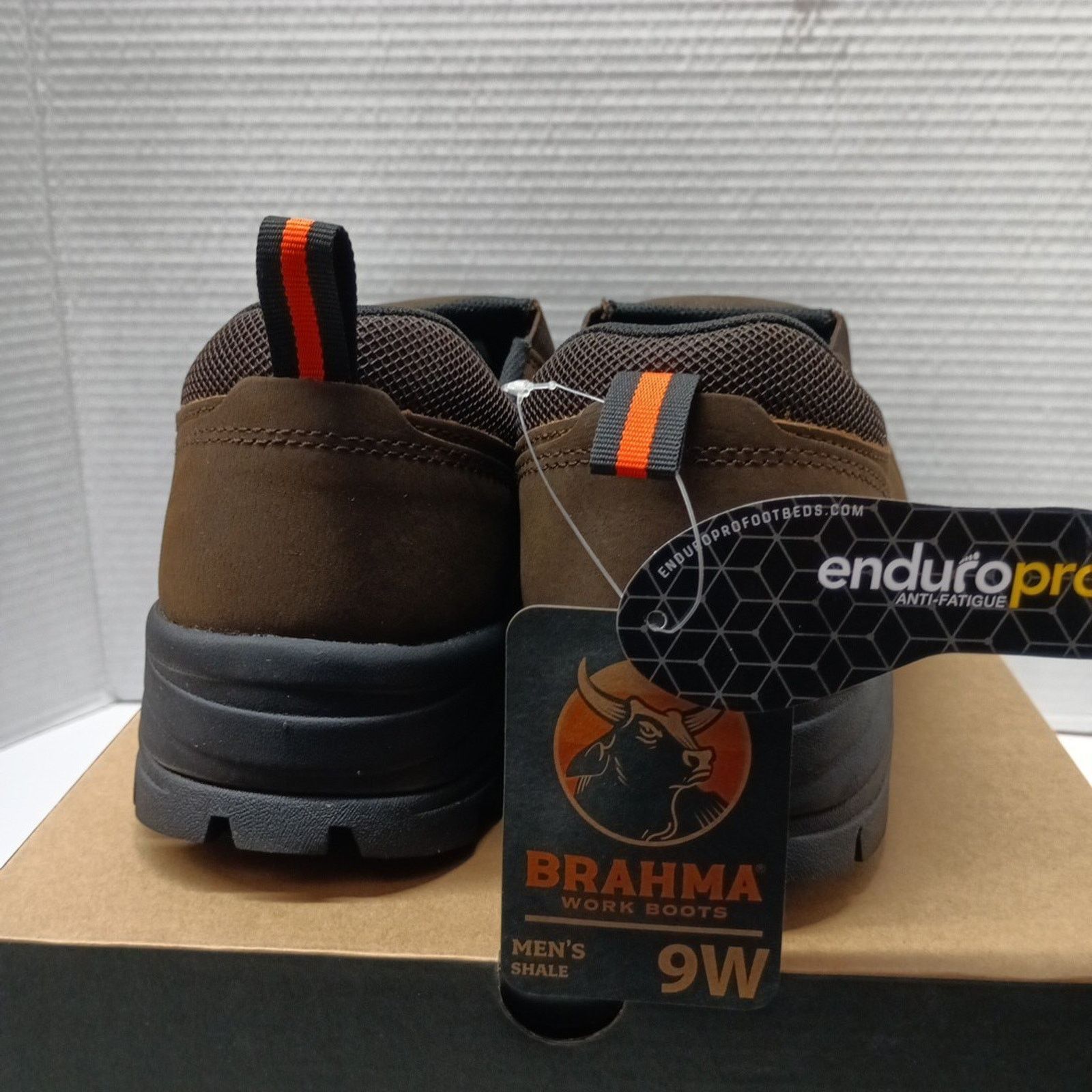 Other BRAHMA Shoes Brown Leather Steel Toe Slip-On Men Size 9 Wide Size US 9 / EU 42 - 4 Thumbnail