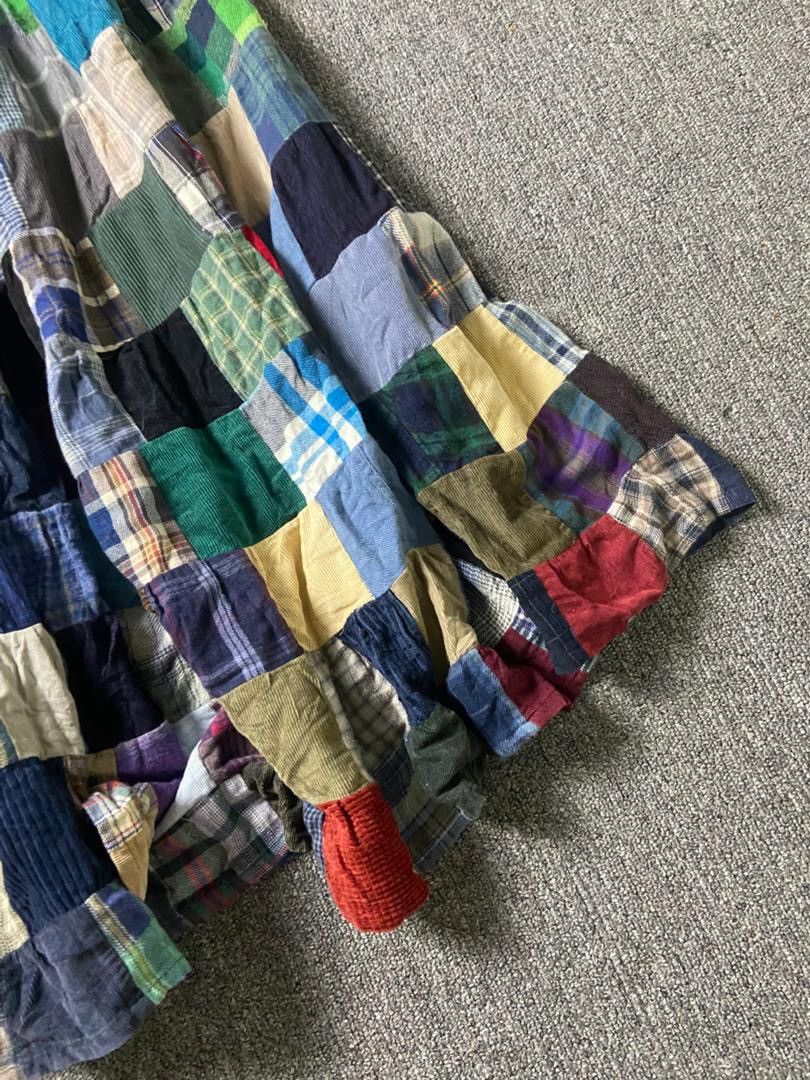 Kapital Unbranded Bohemian Style Patchwork Flare Skirt (183) Size 27" / US 4 / IT 40 - 7 Thumbnail