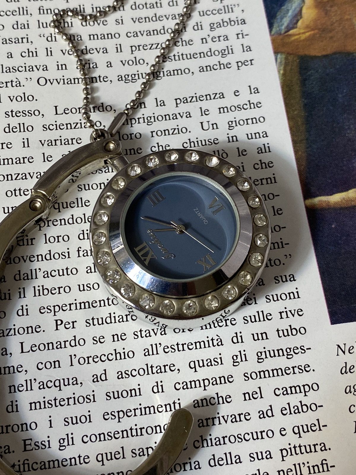 Japanese Brand × Jewelry × Vintage Bag Hook Watch Blue Rhinestones Size ONE SIZE - 6 Thumbnail