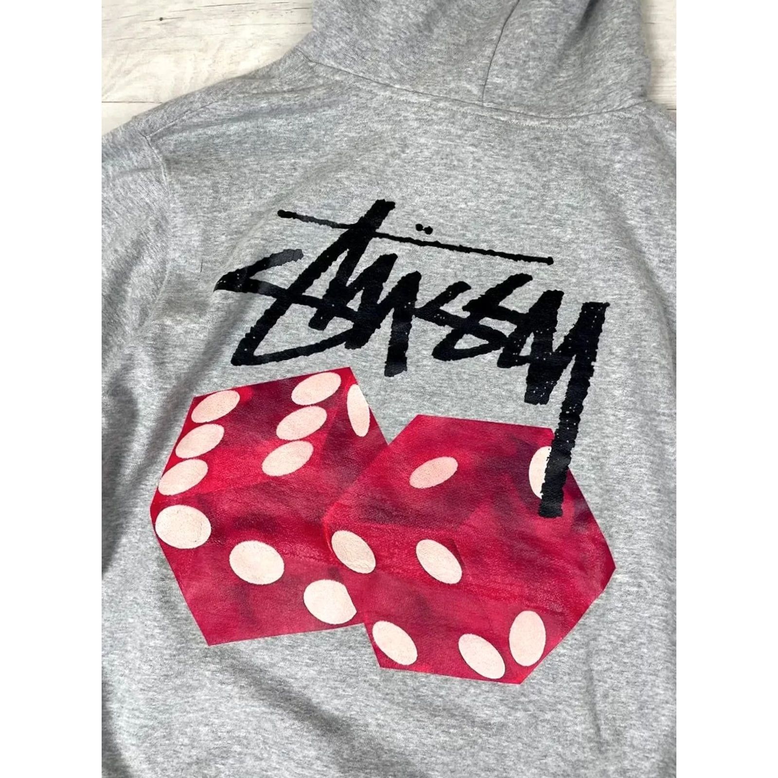 Logo 7 VINTAGE Stussy Hoodie Gray S Men Skateboarding Big Logo Dice Size US S / EU 44-46 / 1 - 3 Thumbnail