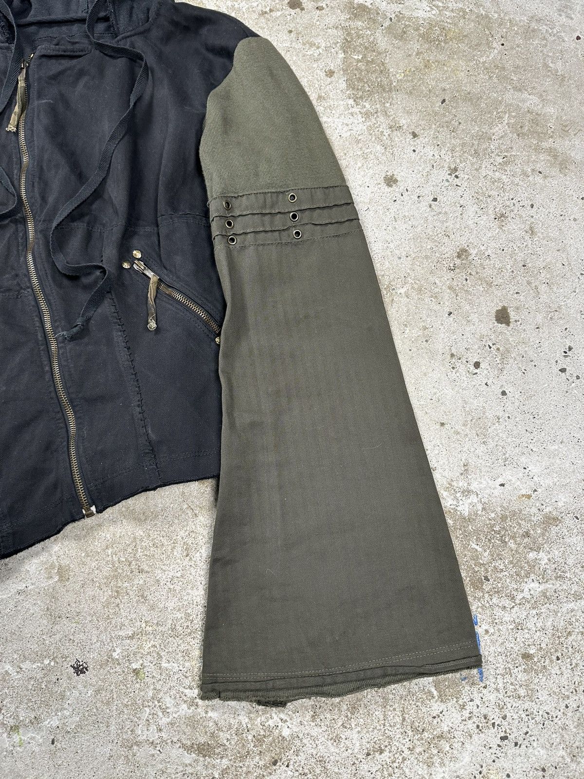 Japanese Brand × Vintage Vintage 90s Archive Asymmetrical Light Hooded Jacket Rare Size US S / EU 44-46 / 1 - 3 Thumbnail