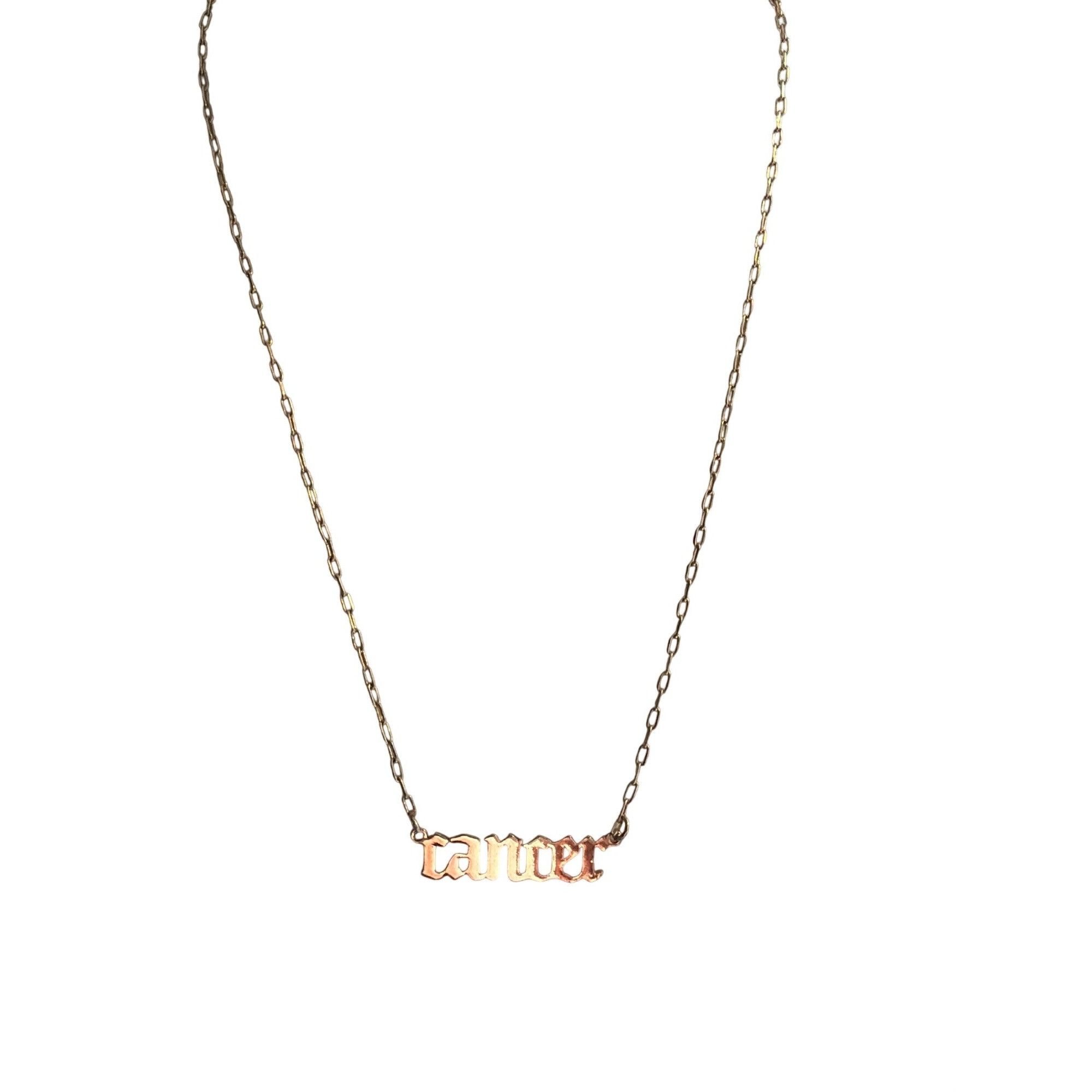 Other Cancer Zodiac Gold Tone Necklace Adjustable Chain 2.98g Mini Size ONE SIZE - 1 Thumbnail