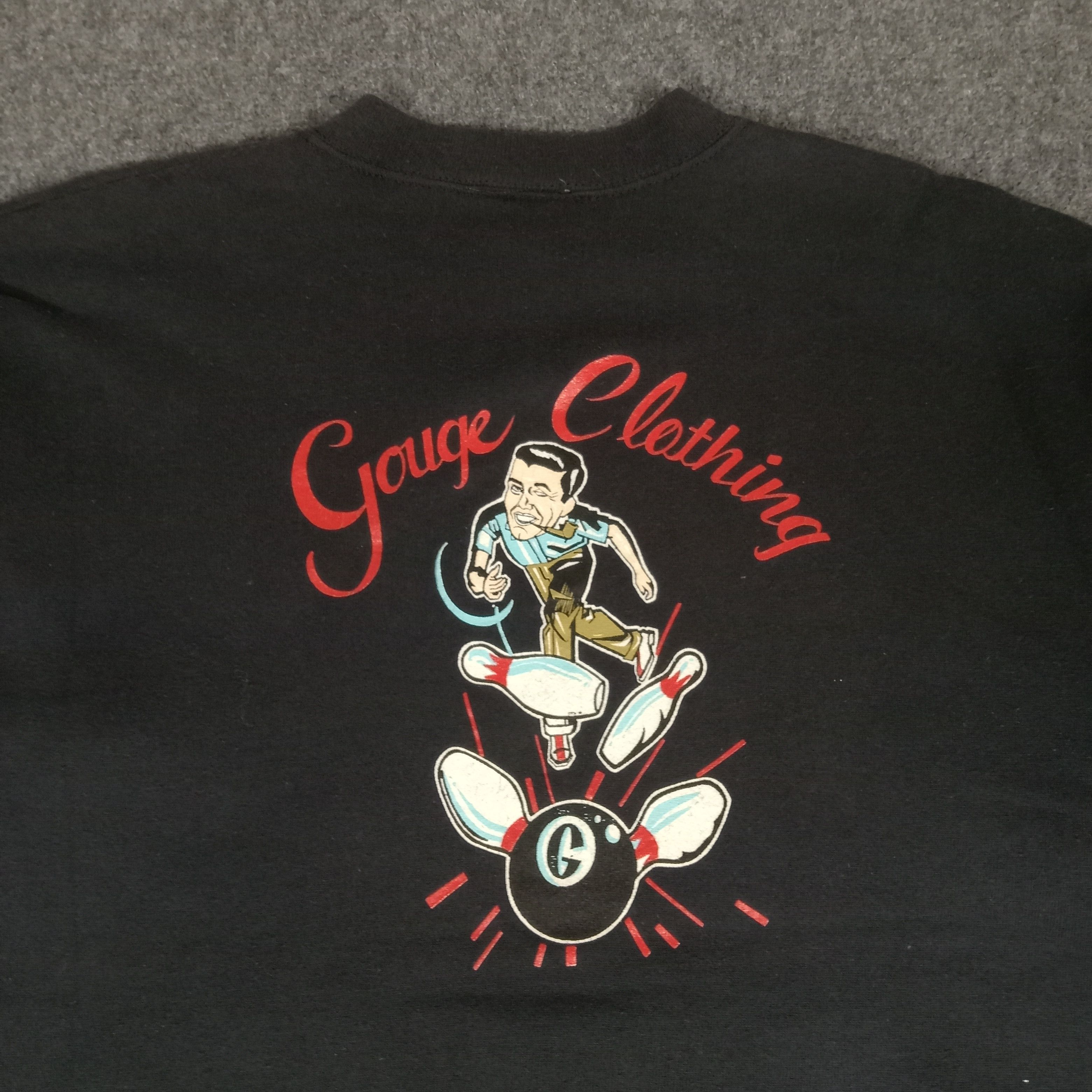 Vintage Gouge Streetwear Style Bowling Design Sweatshirt Size US L / EU 52-54 / 3 - 2 Thumbnail