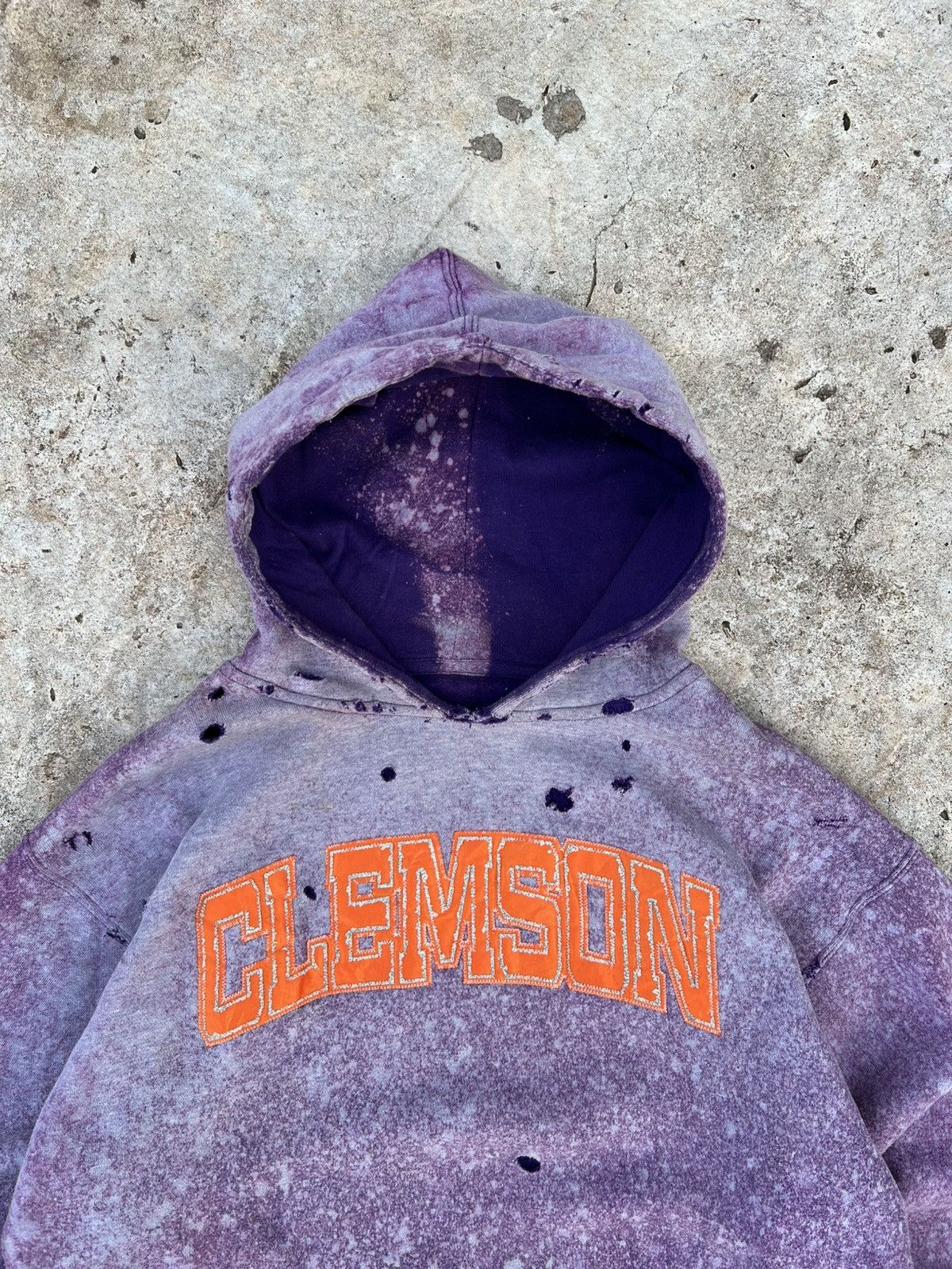 Vintage Distressed Faded Vintage Clemson Hoodie Size US L / EU 52-54 / 3 - 2 Thumbnail