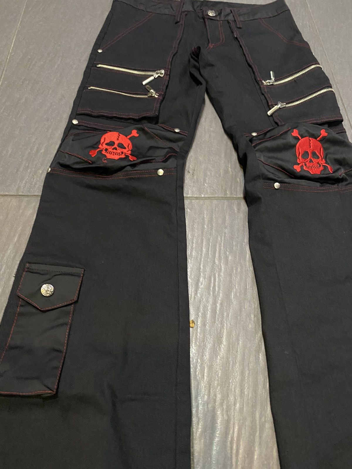 Hysteric Glamour × Japanese Brand × Tornado Mart Flare jeans skulls 💀 Multipocket Boot Cut Size US 29 - 8 Thumbnail