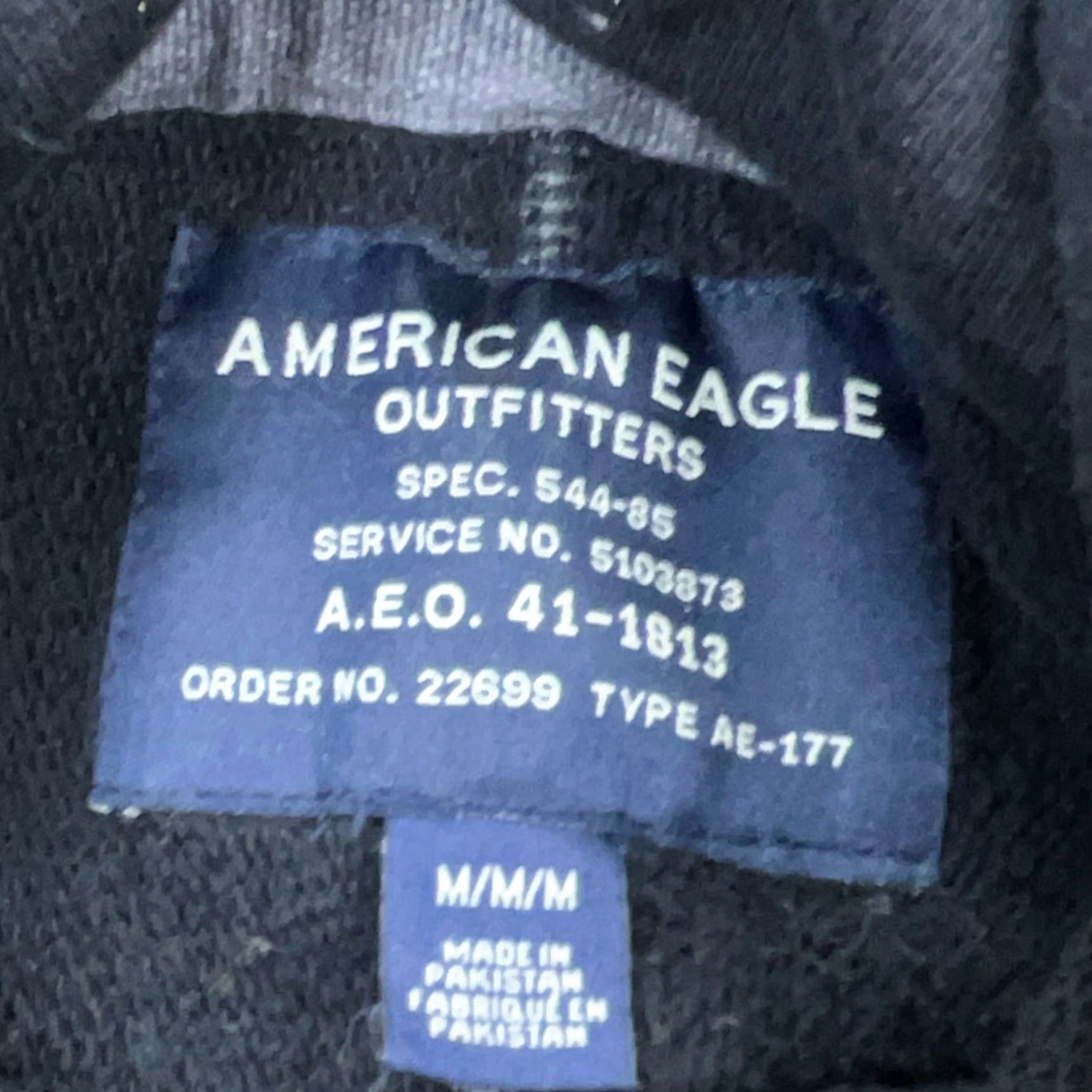 American Eagle Outfitters American Eagle Hoodie Men Medium Black White Sweatshirt Heavy USA Preppy Modern Comfort Pullover Hooded Pockets Logo Classic Size US M / EU 48-50 / 2 - 4 Thumbnail
