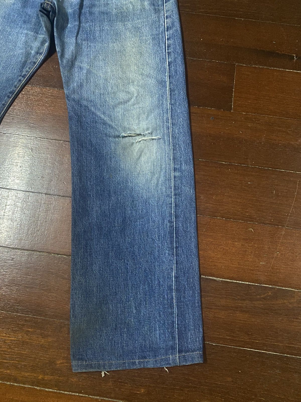 Edwin Vintage Edwin 505 Selvedge Distressed Dirty Denim Jeans Size US 32 / EU 48 - 4 Thumbnail