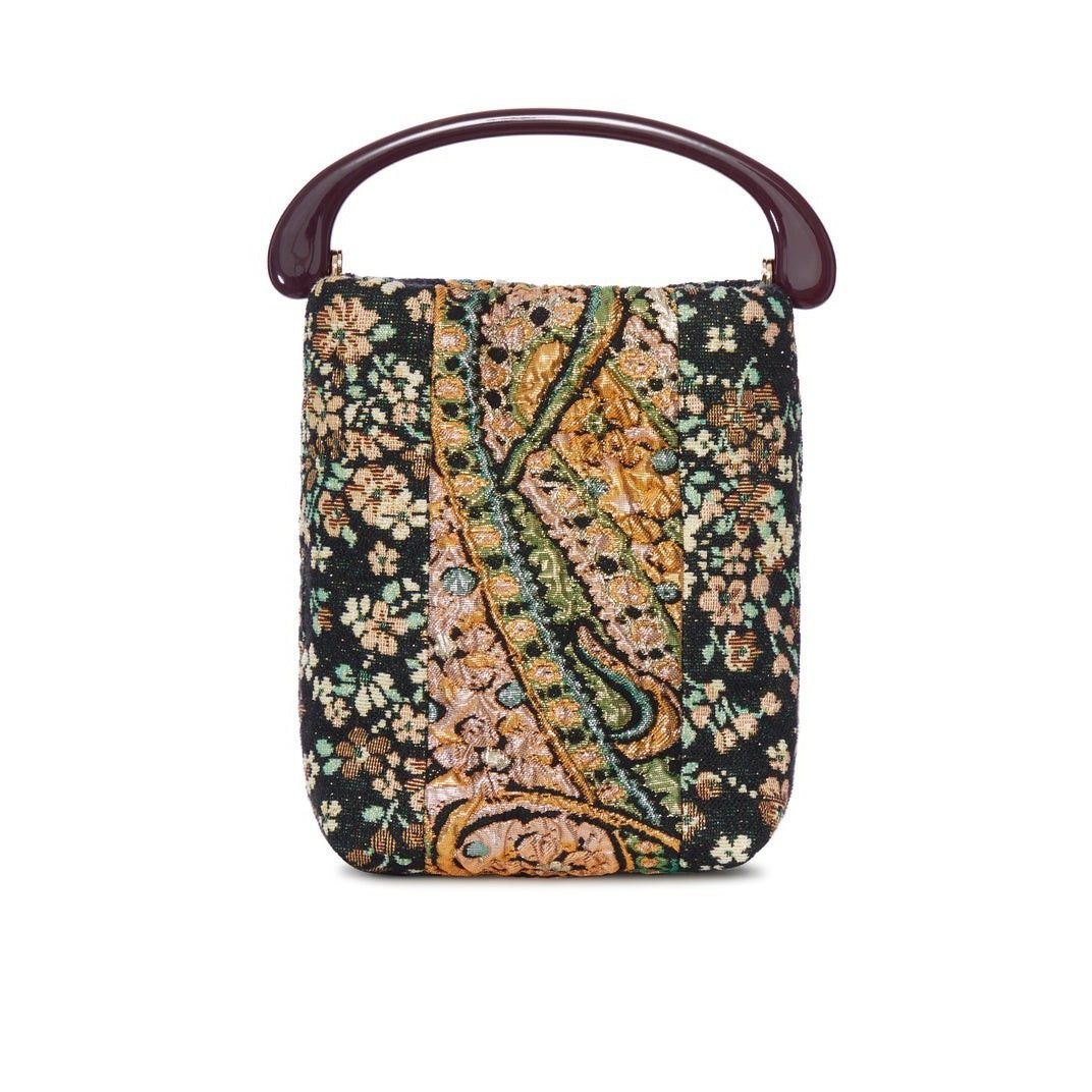 Dries Van Noten DRIES VAN NOTEN Multicolor/Bordeaux Jacquard Bucket Bag New Size ONE SIZE - 3 Thumbnail