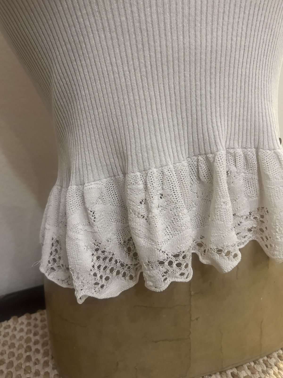Chanel Vintage Womens CC Archive Chanel Lace Tank Top Y2K Size M / US 6-8 / IT 42-44 - 7 Thumbnail