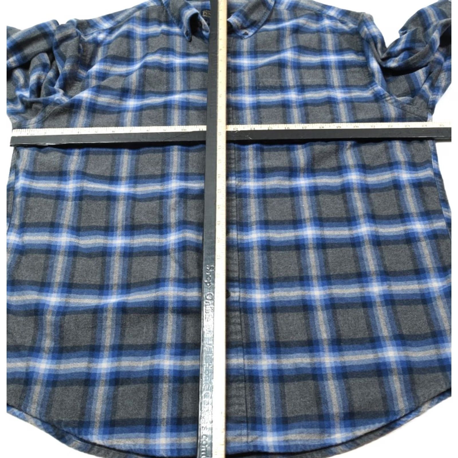 Pendleton Pendleton MASON Flannel Shirt Blue Gray Plaid Long Sleeve Cotton Mens XL Button-Up Shirt Size US XL / EU 56 / 4 - 7 Thumbnail