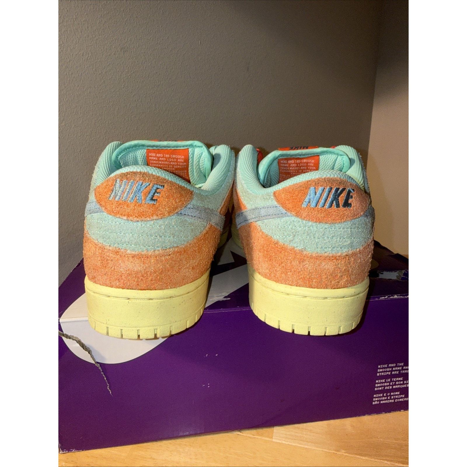Nike Nike SB Dunk Low Orange Emerald Rise Size 12 Preowned OG BOX Size US 12 / EU 45 - 6 Thumbnail