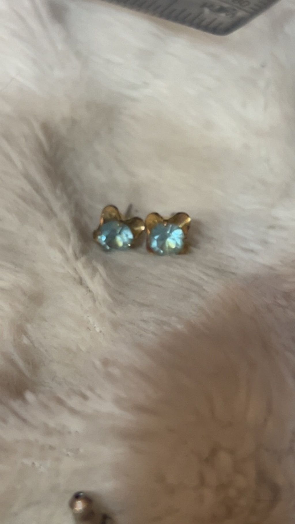 The Unbranded Brand Women's Unbranded Gold & Blue Stud Earrings One Size Size ONE SIZE - 2 Thumbnail