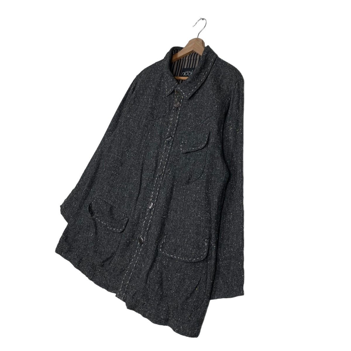 Japanese Brand NICOLE BOUTIQUE Wool Button Jacket #0015-C1 Size US L / EU 52-54 / 3 - 2 Thumbnail