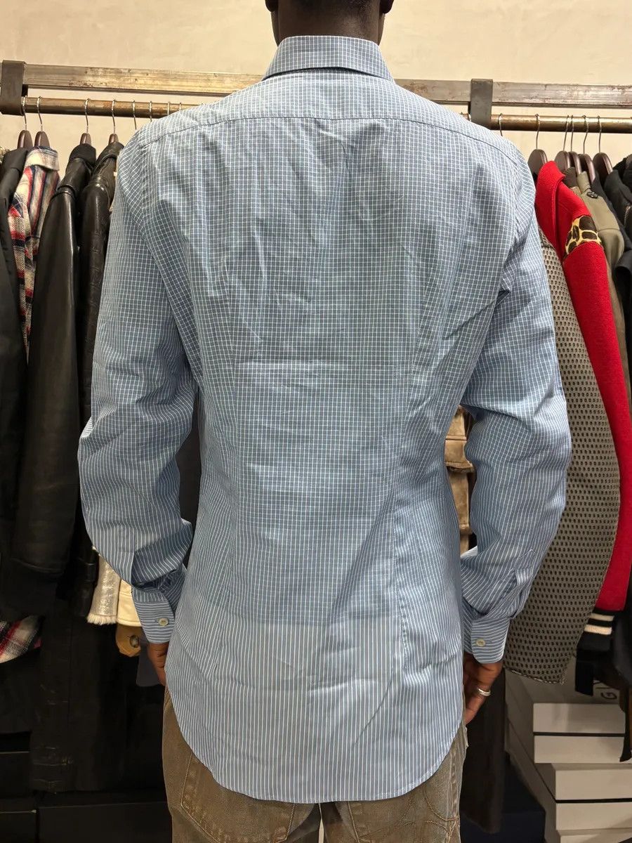 Prada 2000s Prada Blue Gradient Checkered Shirt Size US M / EU 48-50 / 2 - 2 Thumbnail