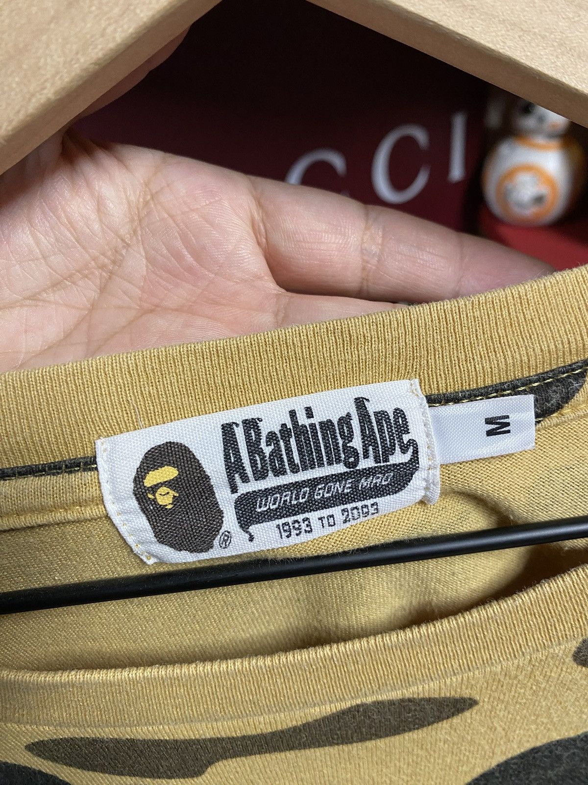 Bape A Bathing Ape Yellow a camo Bape Shark Tee Shirt Medium Size US M / EU 48-50 / 2 - 3 Thumbnail