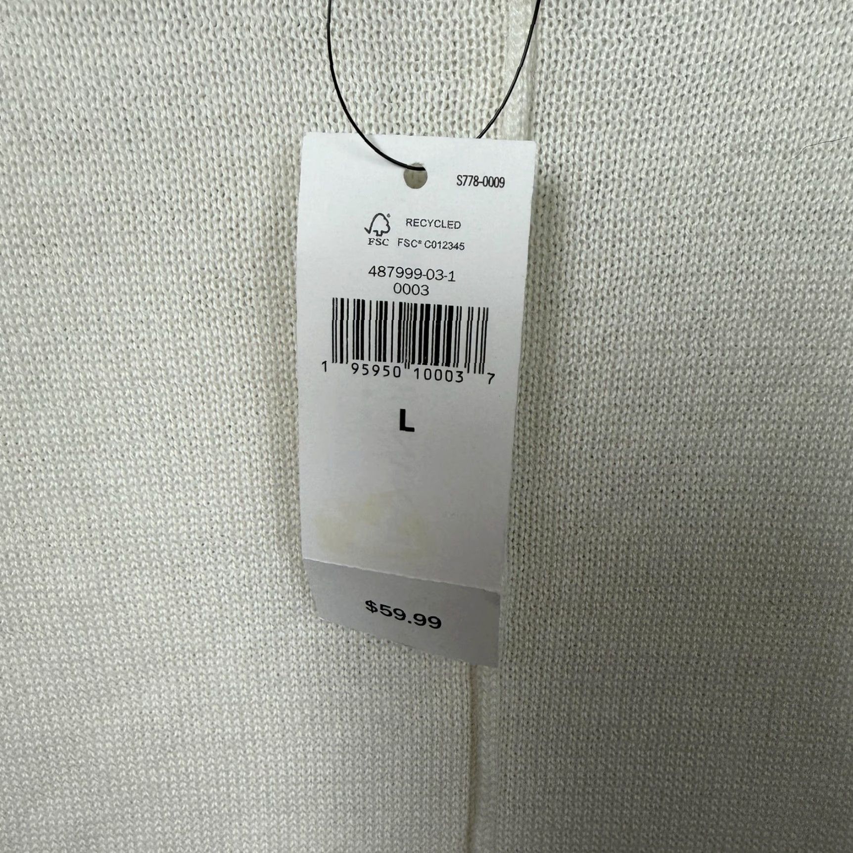 Banana Republic Banana Republic Sweater Womens L White Crew Neck Clean Girl Minimalist Layering Size L / US 10 / IT 46 - 5 Thumbnail