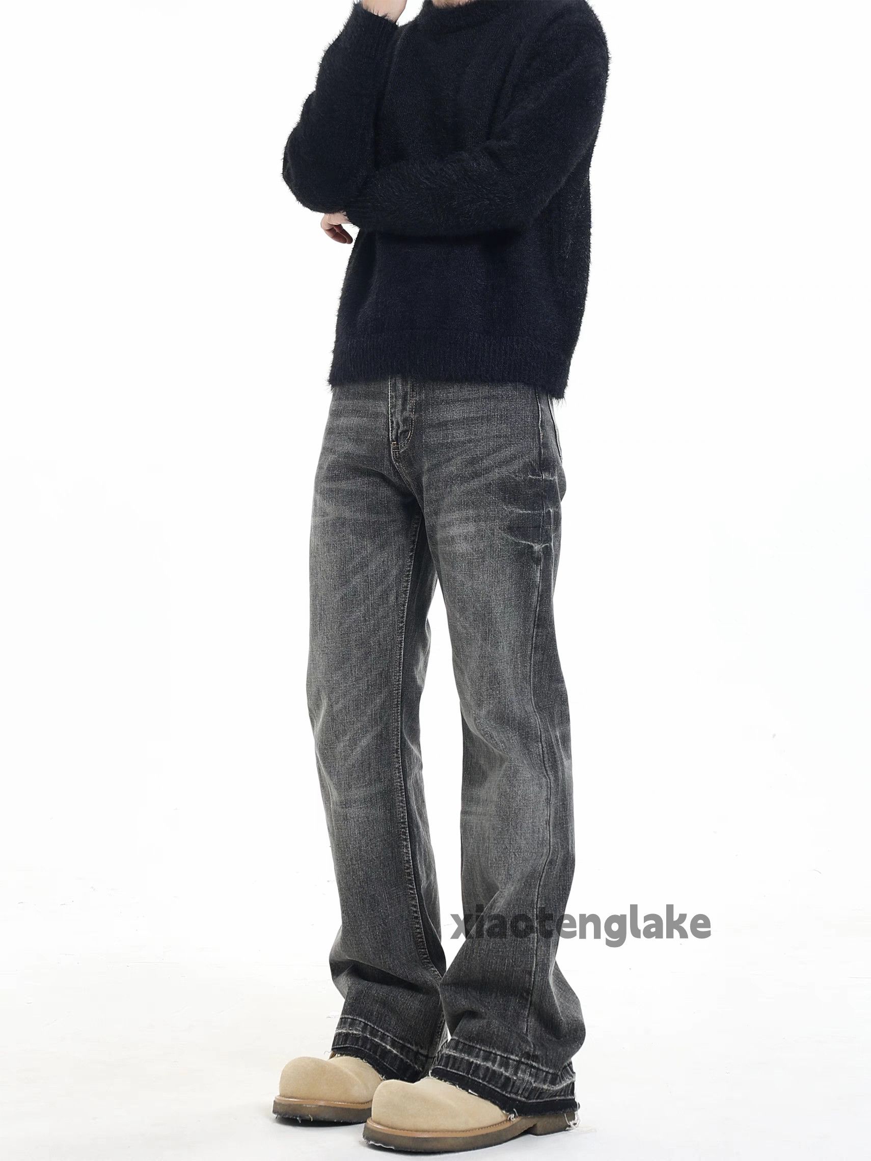 Jean × Vintage washed faded cleanfit yuppie bootcut punk flared jeans Size US 32 / EU 48 - 4 Thumbnail