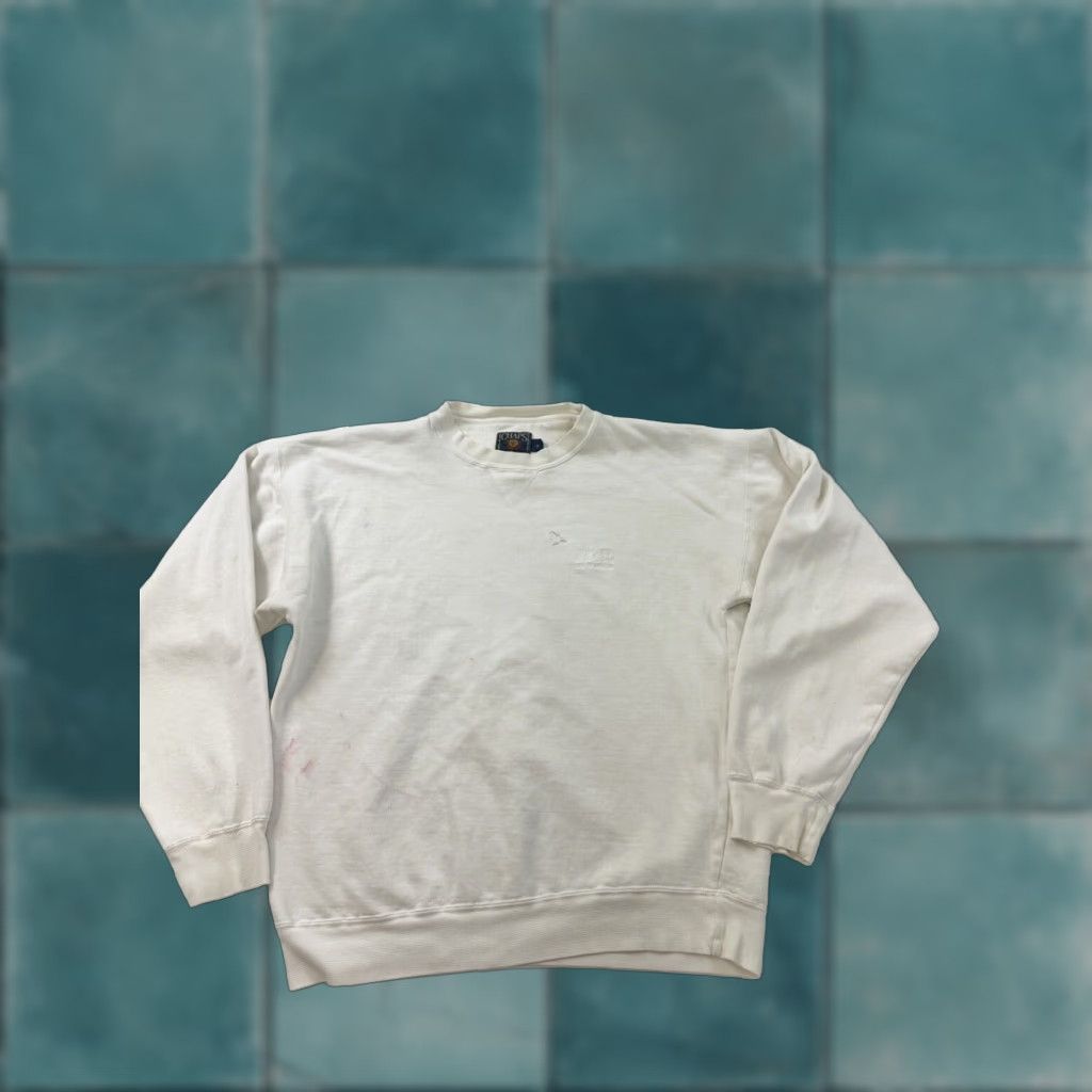 Chaps VINTAGE Chaps Ralph Lauren Crew Neck Sweatshirt Mens Medium White Size US M / EU 48-50 / 2 - 1 Thumbnail