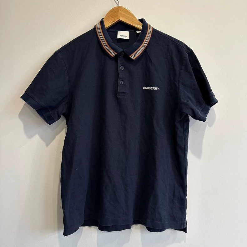 Burberry Burberry Men's Cotton Short Sleeve Polo Size US L / EU 52-54 / 3 - 1 Thumbnail
