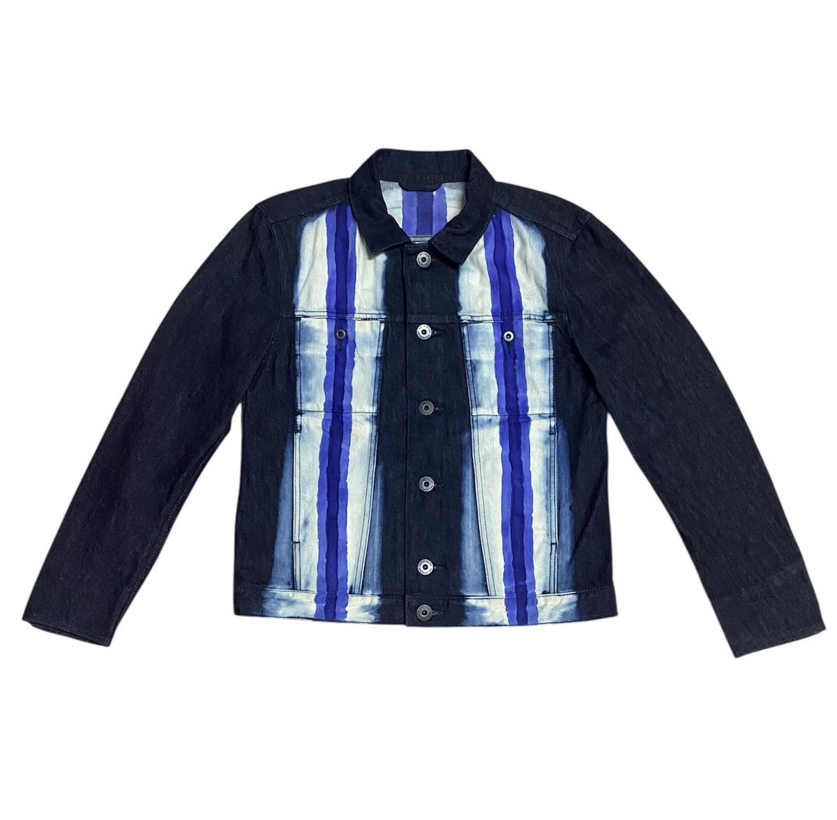 Issey Miyake Rare! Issey Miyake Men SS04 Hand Painted Print Denim Jacket Size US M / EU 48-50 / 2 - 1 Thumbnail