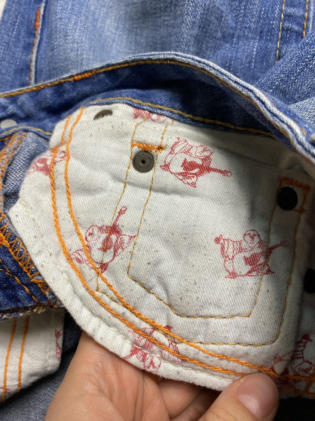 Other True Religion blue denim jeans embroidered pocket Buddha Size 27" / US 4 / IT 40 - 13 Thumbnail