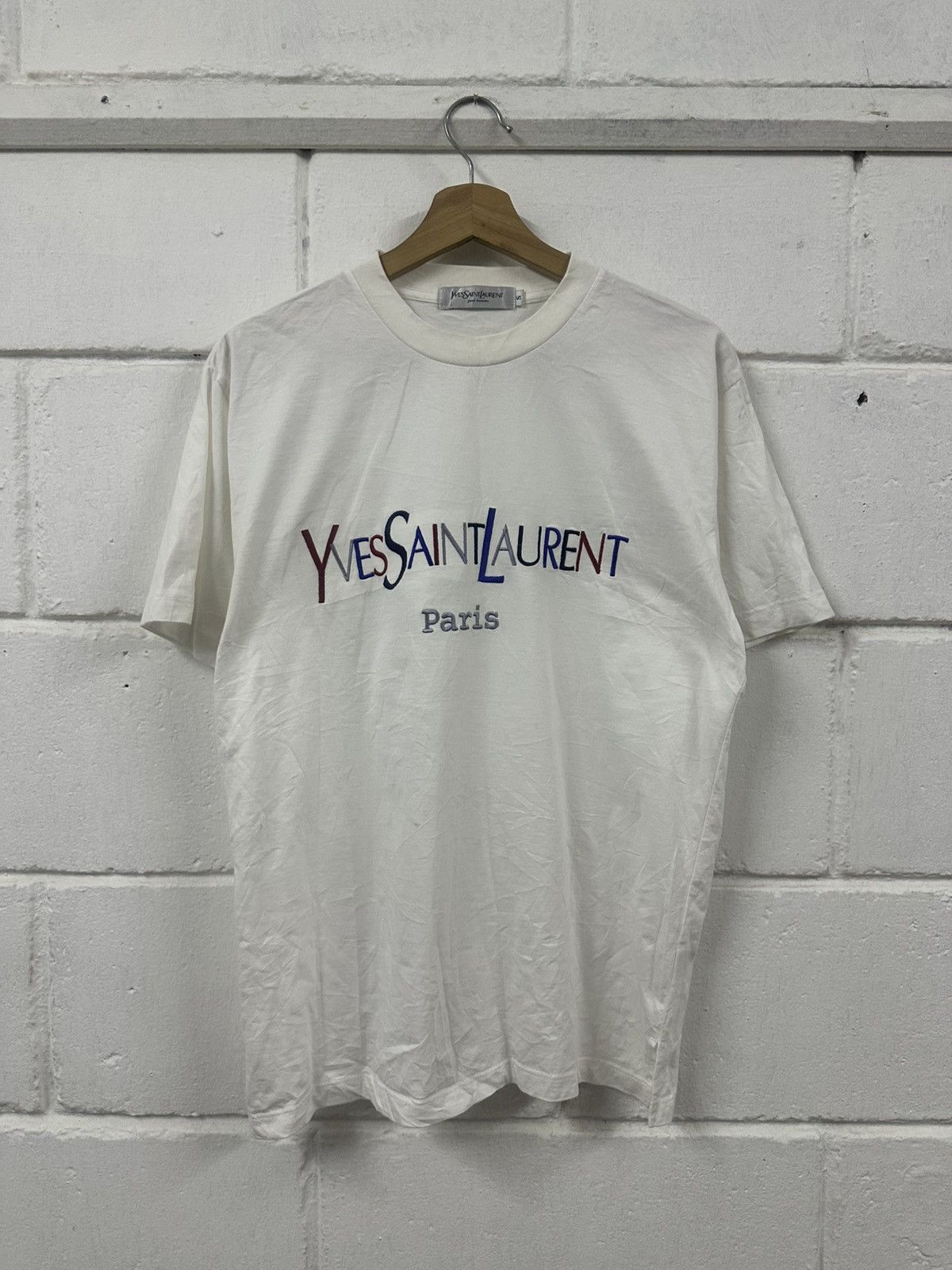Yves Saint Laurent Vintage Yves Saint Laurent Multicolour Logo T-Shirt Size US M / EU 48-50 / 2 - 1 Thumbnail