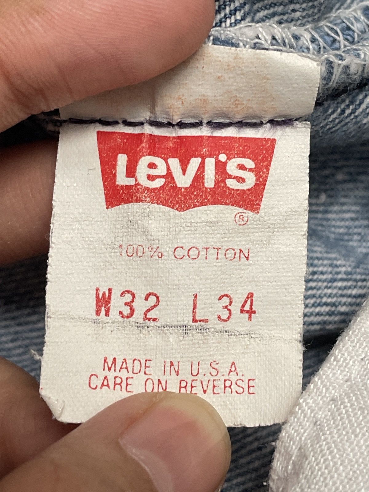 Levi's 32x34 Rare Design Vintage Levis 501 Made In Usa Jeans 1980s Size US 32 / EU 48 - 10 Thumbnail