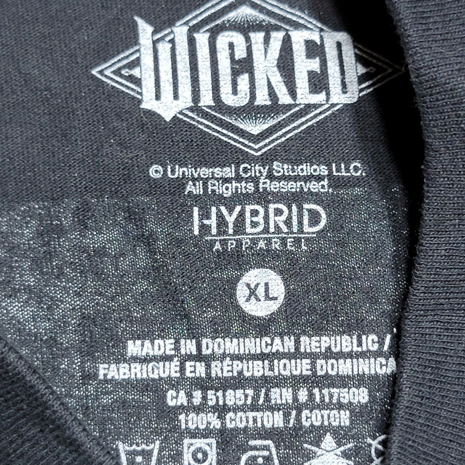 Other Hybrid Apparel Wicked Black Unisex Tee - Size XL NWT Size XL / US 12-14 / IT 48-50 - 5 Thumbnail