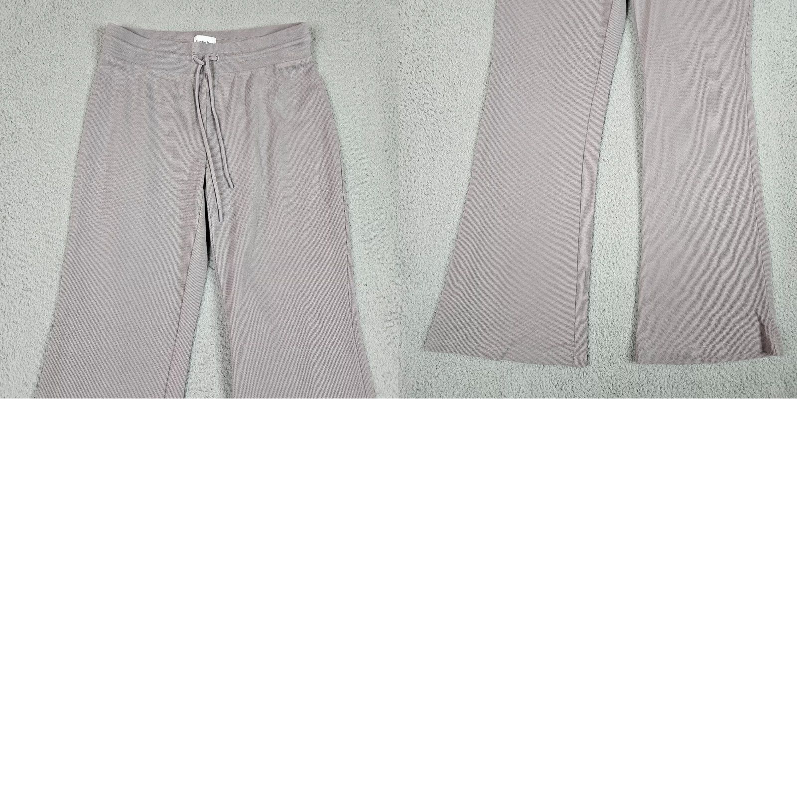 Vintage Sunday Best Women's Gray Waffle Flared Pant Size S Size 28" / US 6 / IT 42 - 8 Thumbnail