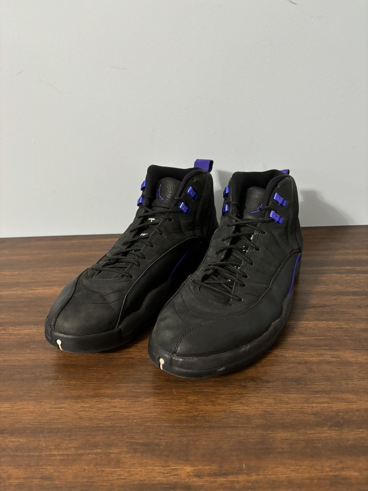 image of Jordan Nike Jordan 12 Retro Black Dark Concord Shoes in Purple, Men's (Size 14)