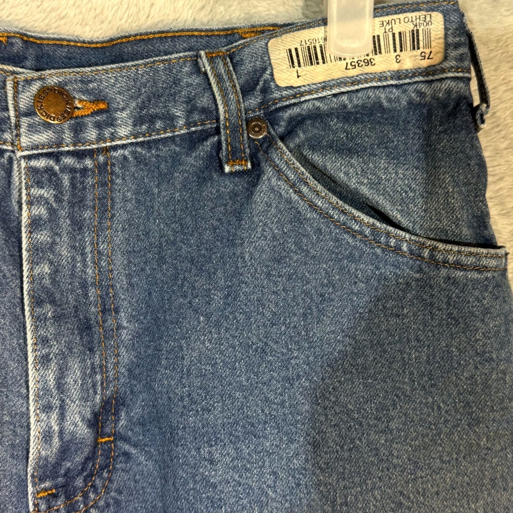 Dickies Dickies Carpenter Jeans Mens 34x34 Blue Denim Regular Fit Workwear Size US 34 / EU 50 - 4 Thumbnail