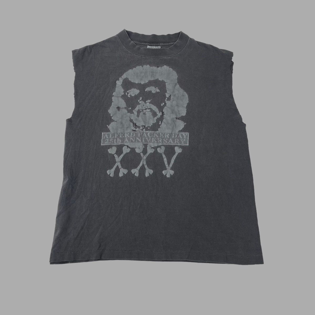 image of Very Vintage 90's Alfred Packard Cannibal T Shirt in Faded Black, Men's (Size Large)