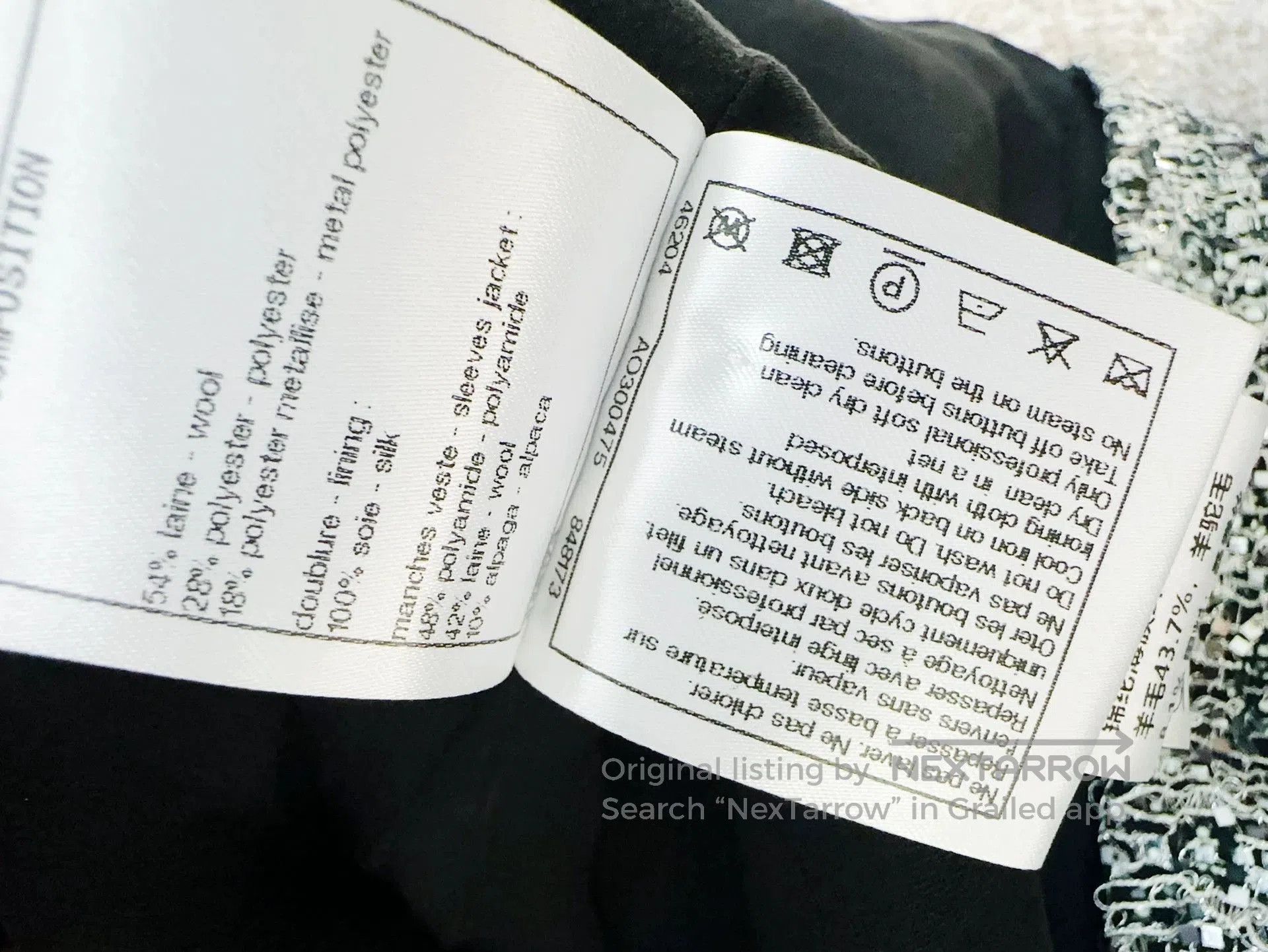 Chanel Chanel Silver Sequin Embroidered Black Coat. Size US M / EU 48-50 / 2 - 7 Thumbnail