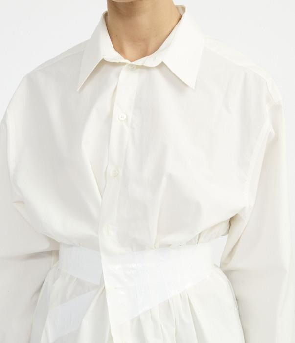 Maison Margiela o1bcso1str0526 MM6 Shirt in Off White Size L / US 10 / IT 46 - 8 Thumbnail