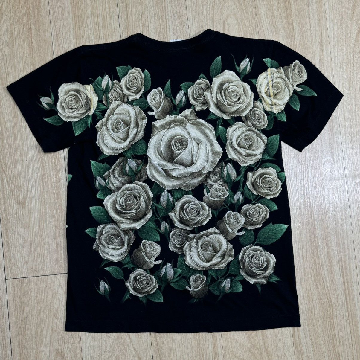 Vintage Vintage single stitch full art print Roses Size S / US 4 / IT 40 - 4 Thumbnail