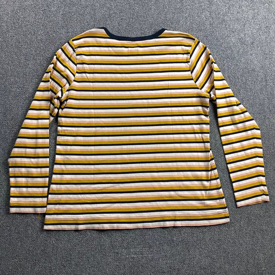 Duluth Trading Company Duluth Trading Top Women's Striped Yellow Casual XL Size XL / US 12-14 / IT 48-50 - 4 Thumbnail