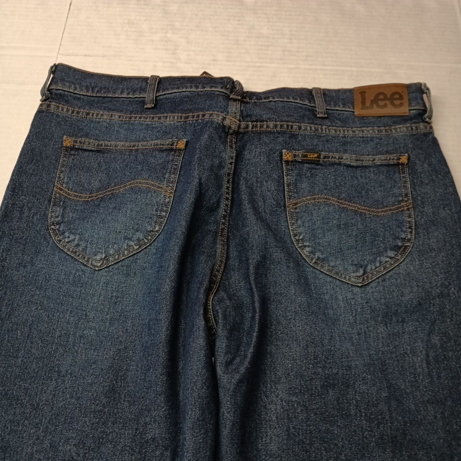 Lee Lee Straight Leg Jeans Men's 42x34 Night Shade Relaxed Blue Size US 42 / EU 58 - 8 Thumbnail
