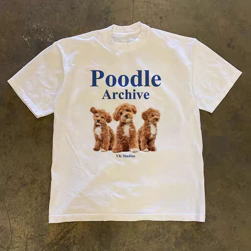 Vintage White casual retro cute teddy print t-shirt Size US M / EU 48-50 / 2 - 1 Thumbnail