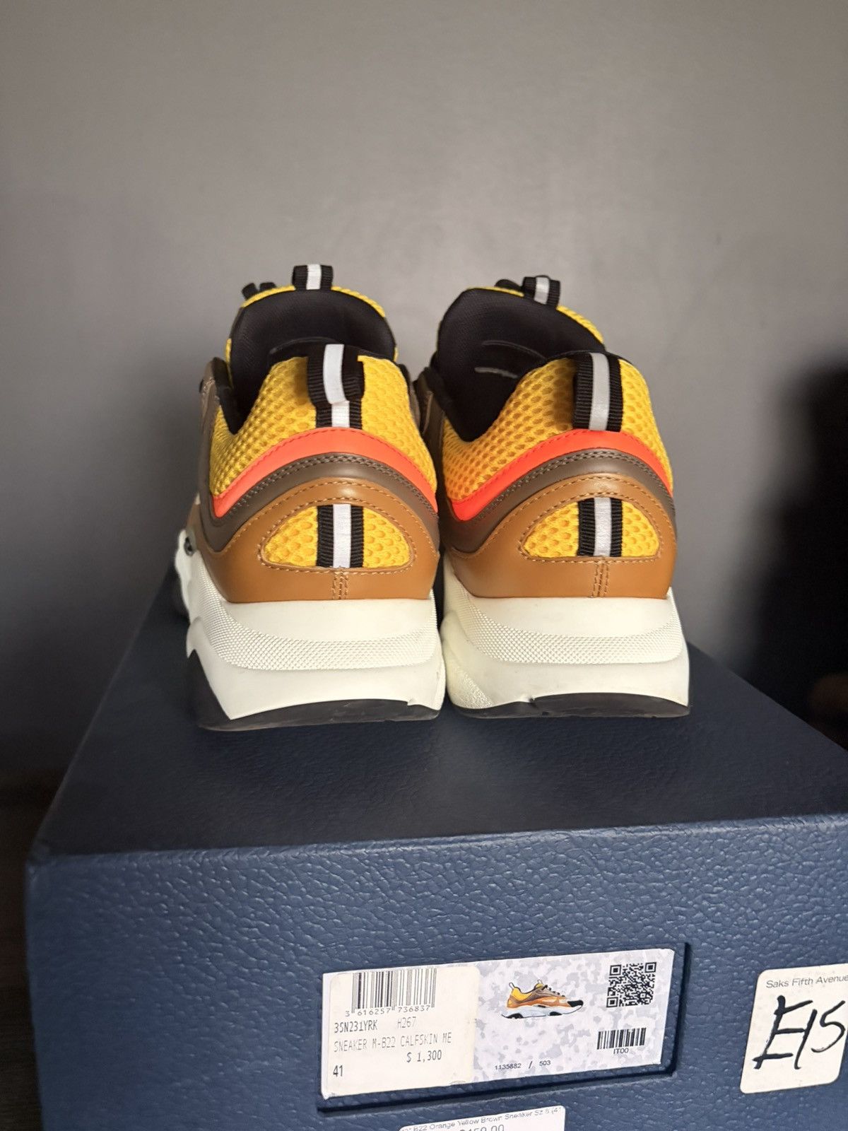 Dior Dior B22 Yellow White Ebony Camel Size US 8 / EU 41 - 4 Thumbnail