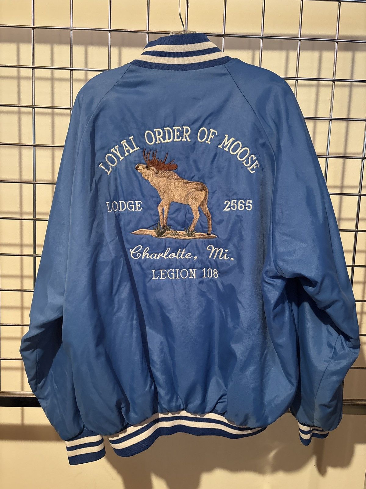 Vintage Vintage Blue Bomber Jacket Size US M / EU 48-50 / 2 - 2 Thumbnail