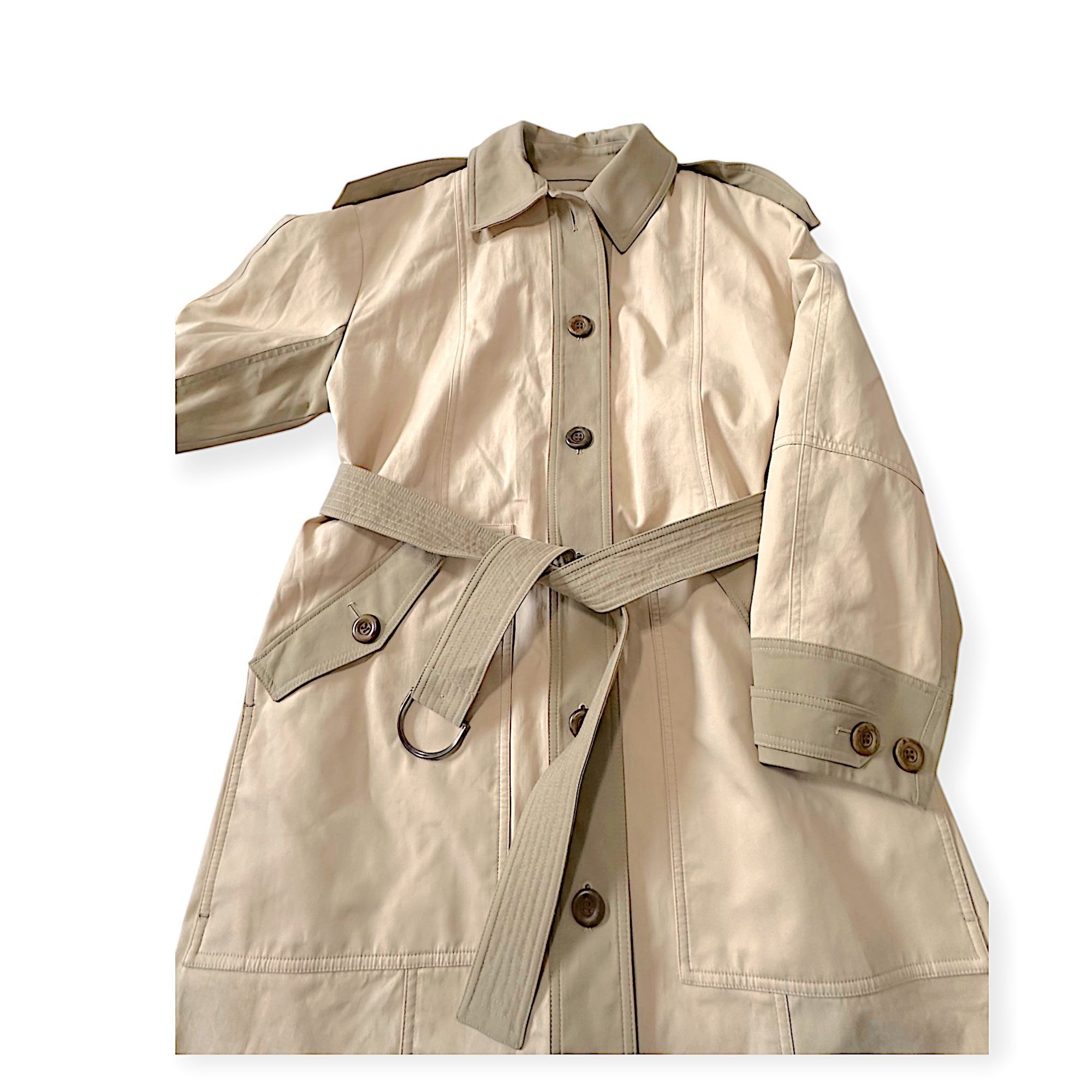 Ulla Johnson Ulla Johnson Emmanuelle Trench Coat, Size P, Neutral Color, Size XS / US 0-2 / IT 36-38 - 5 Thumbnail