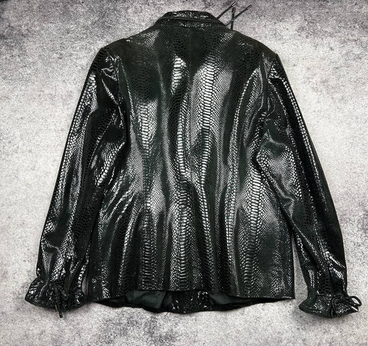 Hysteric Glamour Vintage Y2k Snakeskin Leather Lacquer Jacket Snake Print Size L / US 10 / IT 46 - 15 Thumbnail