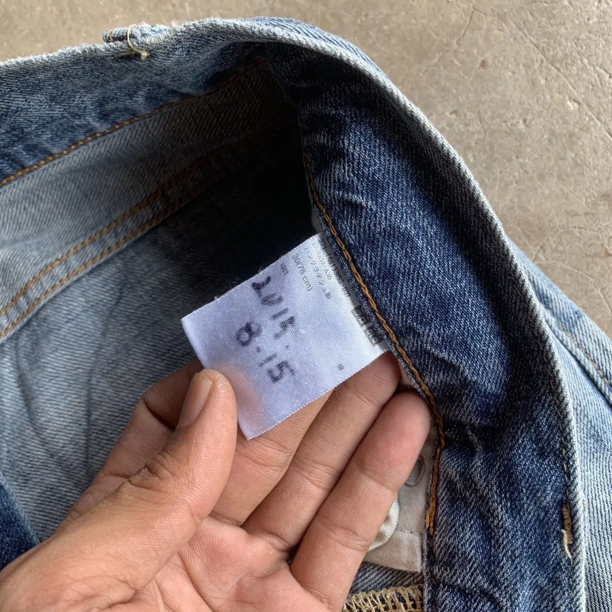 Kaihara Denim REDLINE‼️Japanese Vintage LightWash DistressedDenim Selvedge Size US 32 / EU 48 - 9 Thumbnail